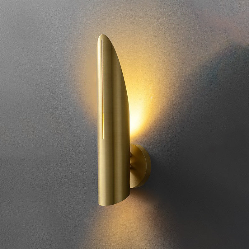 Hollow Bamboo Leaf Shaped Simplicity Sconce Light 13.7" H Post-modern Style Metal Lighting Fixture for Bedroom