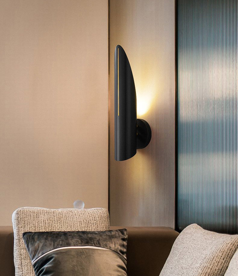 Hollow Bamboo Leaf Shaped Simplicity Sconce Light 13.7" H Post-modern Style Metal Lighting Fixture for Bedroom