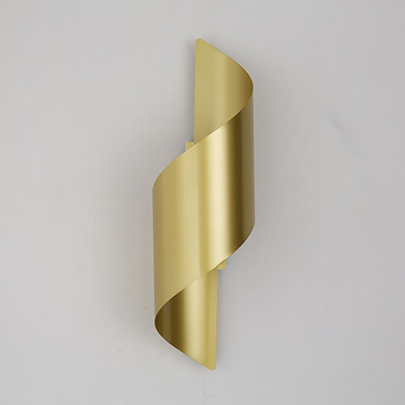 16.5" H Curve Shaped Metal Wall Mount Lamp Post-modern Simplicity LED Sconce Lights for Aisle Stairs