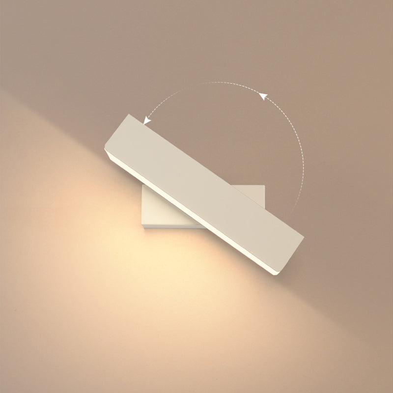 Modern Minimalist Style Rectangular Wall Light Sconces Metal Sconce Lights for Bedroom