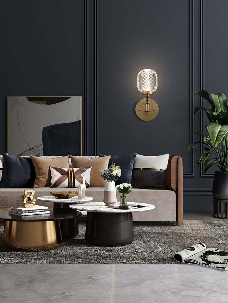 Lámpara de montaje de pared de la esfera moderna 1 Light Wall Donce para sala de estar