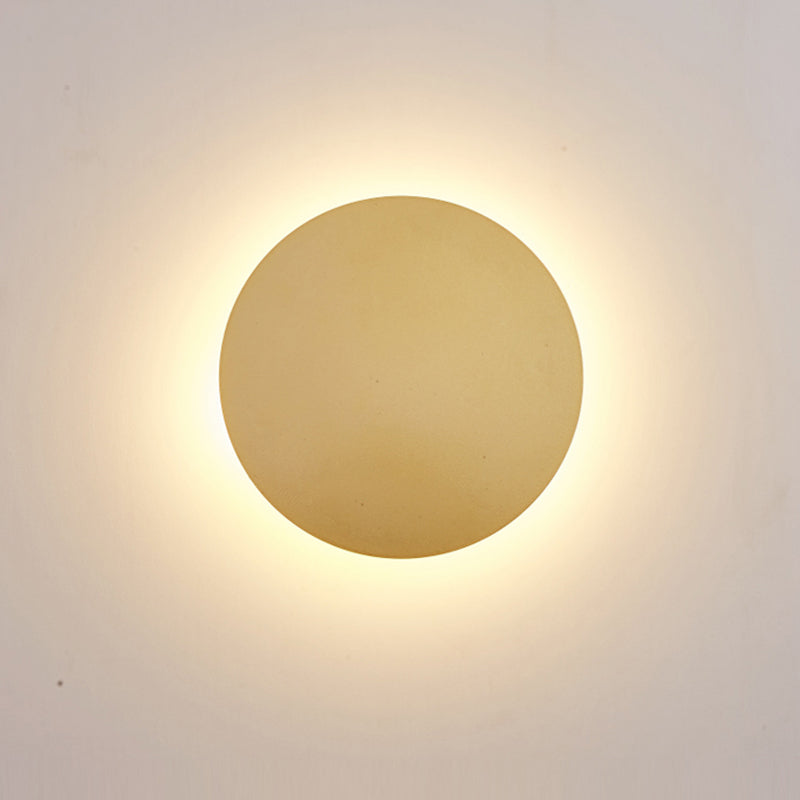 Modern Minimalist Style Round Disc Wall Light Sconces Metal Sconce Lights for Living Room