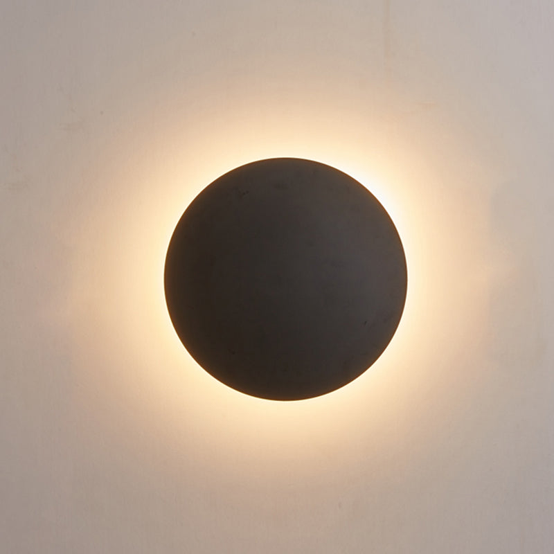 Modern Minimalist Style Round Disc Wall Light Sconces Pliona di applique in metallo per soggiorno