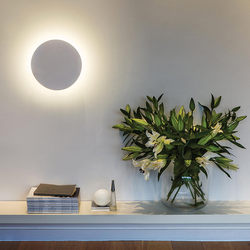 Modern Minimalist Style Round Disc Wall Light Sconces Metal Sconce Lights for Living Room