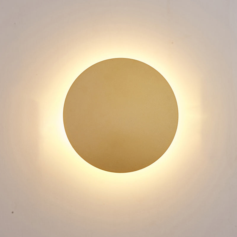 Modern Minimalist Style Round Disc Wall Light Sconces Pliona di applique in metallo per soggiorno