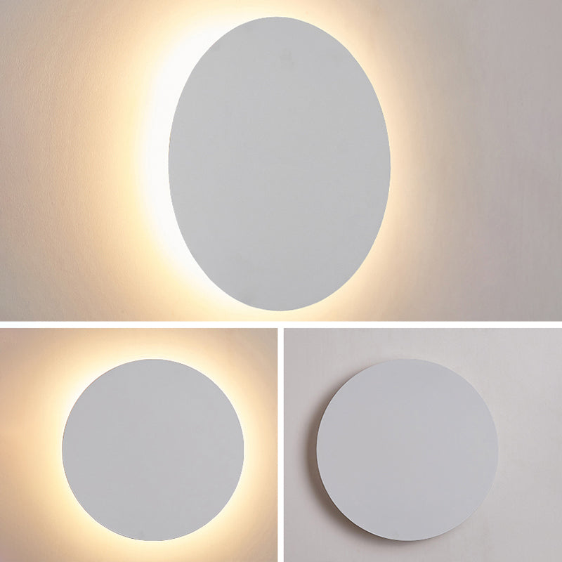 Modern Minimalist Style Round Disc Wall Light Sconces Metal Sconce Lights for Living Room