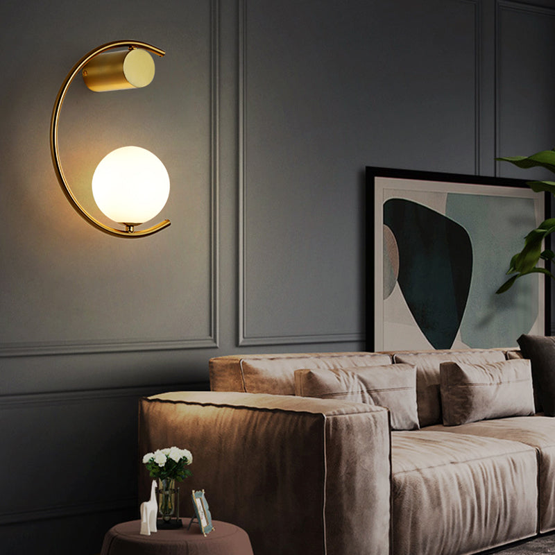 Modern Linear Wall Mounted Light Fixture Metal 1 Light Wall Sconce for Living Room