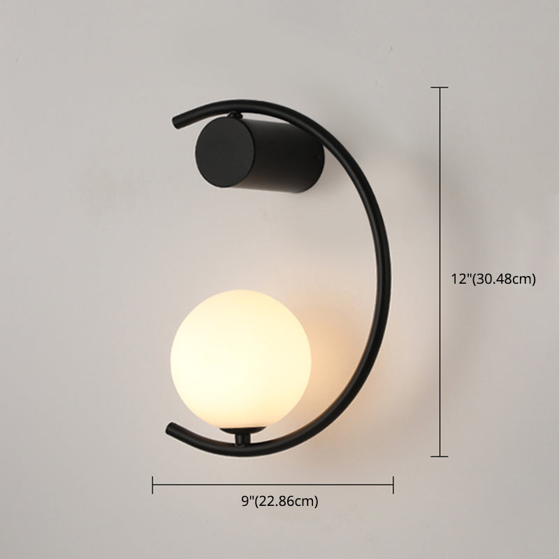 Modern Linear Wall Mounted Light Fixture Metal 1 Light Wall Sconce for Living Room