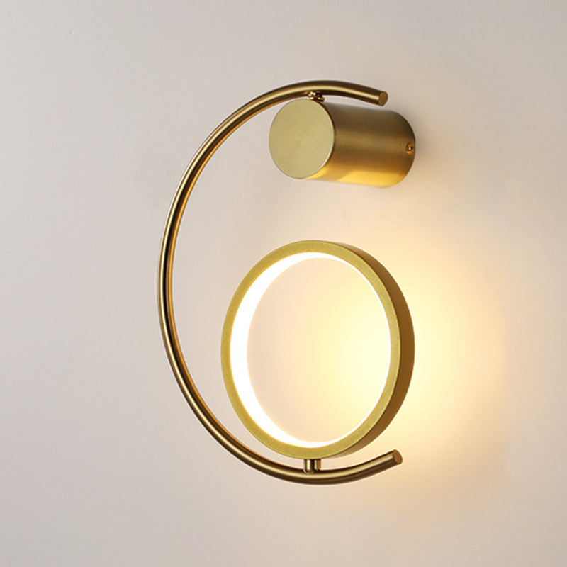 Modern Linear Wall Mounted Light Fixture Metal 1 Light Wall Sconce for Living Room