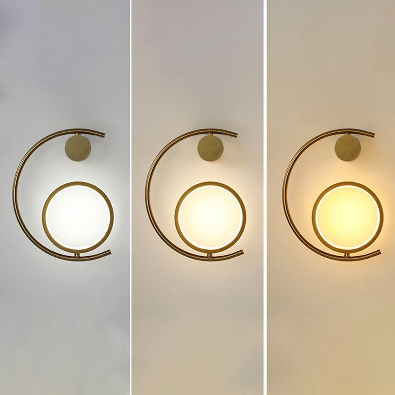 Modern Linear Wall Mounted Light Fixture Metal 1 Light Wall Sconce for Living Room