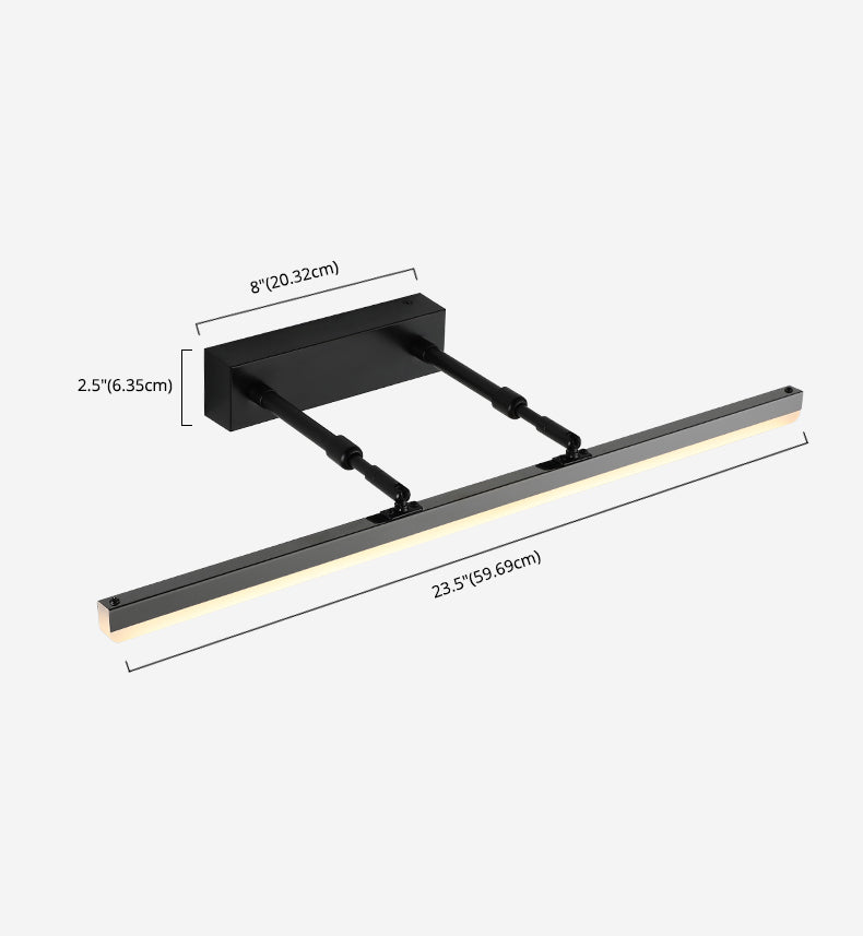 Modern Minimalist Style Linear Led Vanity Light Fixtures Vanity Lighting with Acrylic Shade