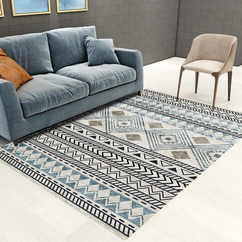 Multicolor Boheems gebied tapijt polyester zuidwestelijk patroon binnen tapijt antislip rugtapijt voor woonkamer