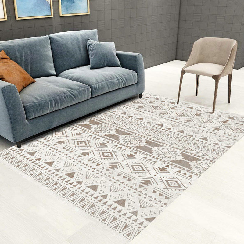 Multicolor Boheems gebied tapijt polyester zuidwestelijk patroon binnen tapijt antislip rugtapijt voor woonkamer