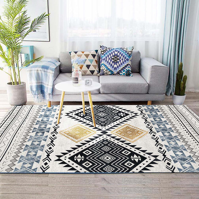 Multicolor Boheems gebied tapijt polyester zuidwestelijk patroon binnen tapijt antislip rugtapijt voor woonkamer