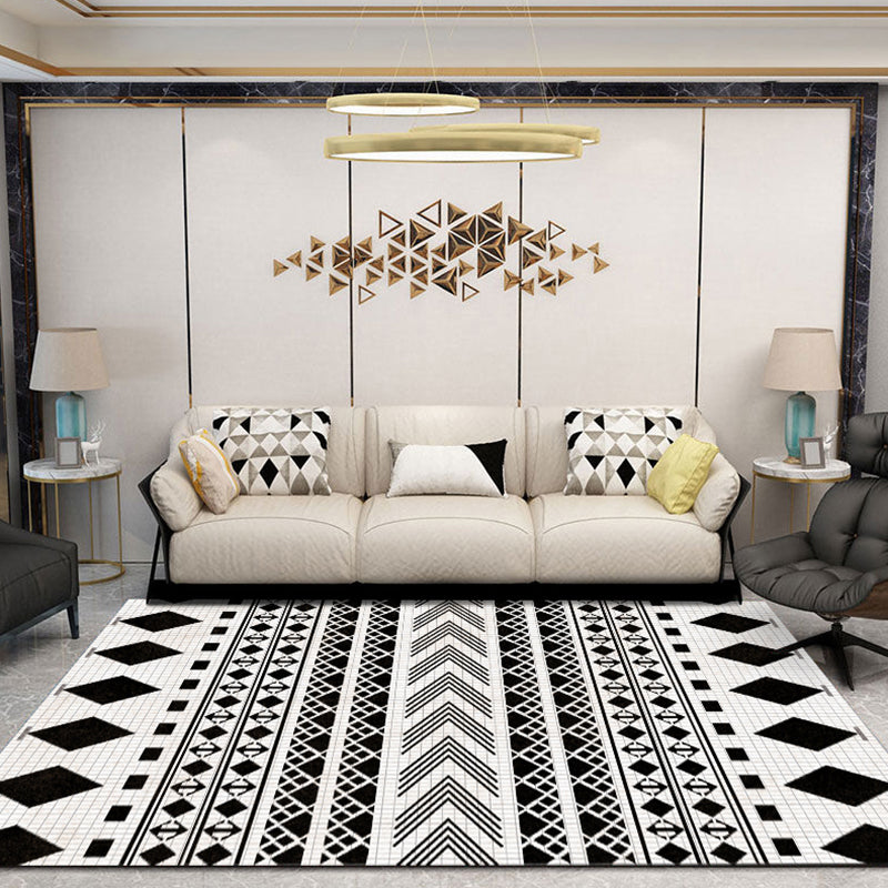 Boheemse tribale symbolen Tapijt Licht Multicolor polyester Area Tapijt Non-slip achterste tapijt voor woonkamer