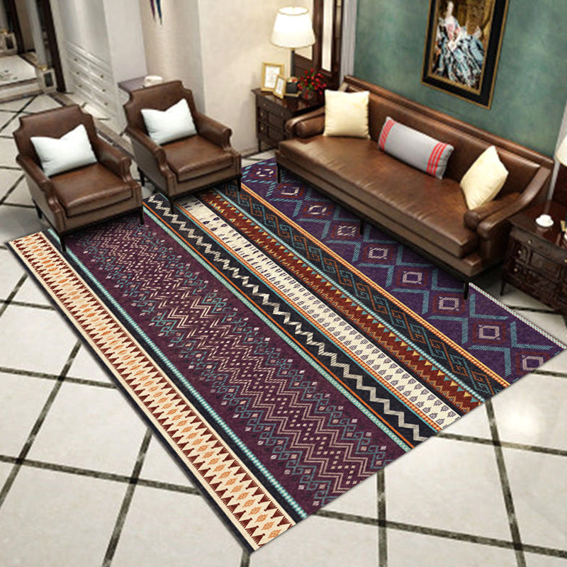 Boheemse tribale symbolen Tapijt Licht Multicolor polyester Area Tapijt Non-slip achterste tapijt voor woonkamer
