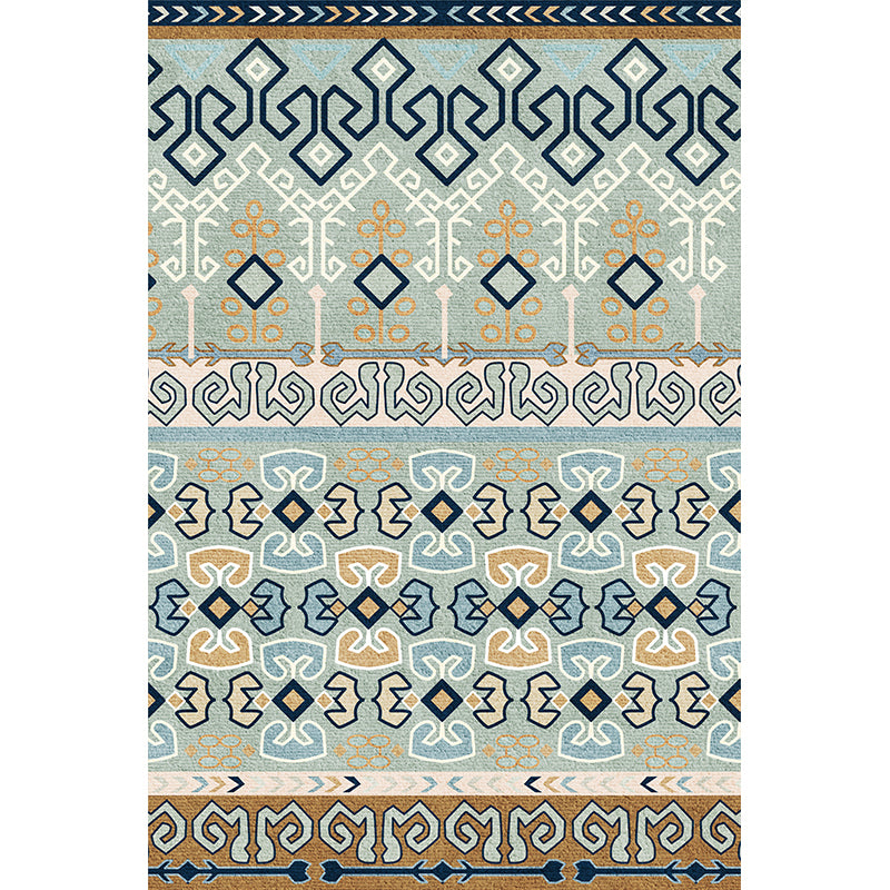 Multicolor Boheems Area Tapijt Polyester Tribal Classicism Indoor Rug Anti-Slip Achterstapijt voor woonkamer