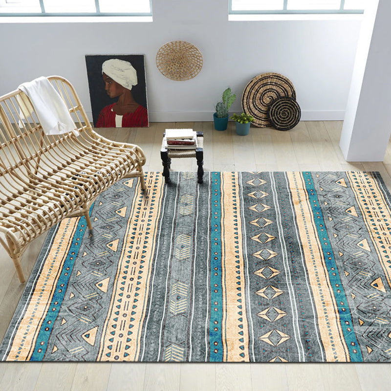 Lichte kleur Boheemse gebieden tapijt polyester zuidwestelijke print binnen tapijt Anti-slip achterste tapijt voor woonkamer