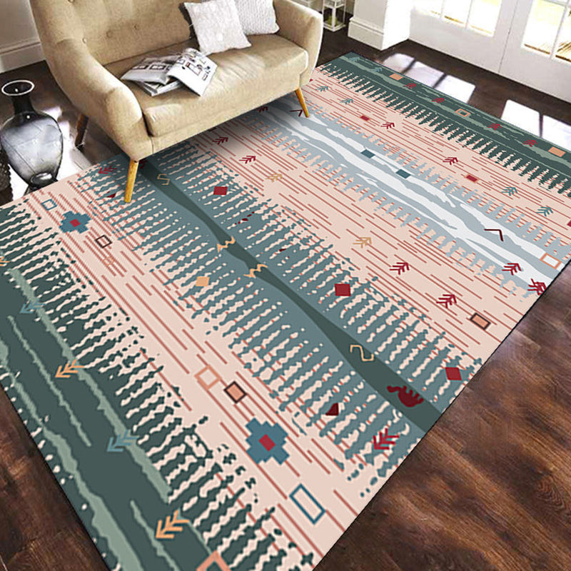 Lichte kleur Boheemse gebieden tapijt polyester zuidwestelijke print binnen tapijt Anti-slip achterste tapijt voor woonkamer