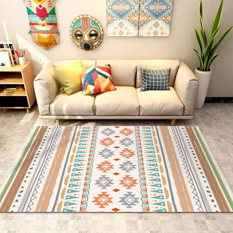 Lichte kleur Boheemse gebieden tapijt polyester zuidwestelijke print binnen tapijt Anti-slip achterste tapijt voor woonkamer