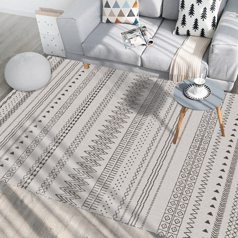 Vaste kleur Boheems binnen tapijt polyester tribaal patroon tapijt niet-slip rug tapijt voor woningdecoratie