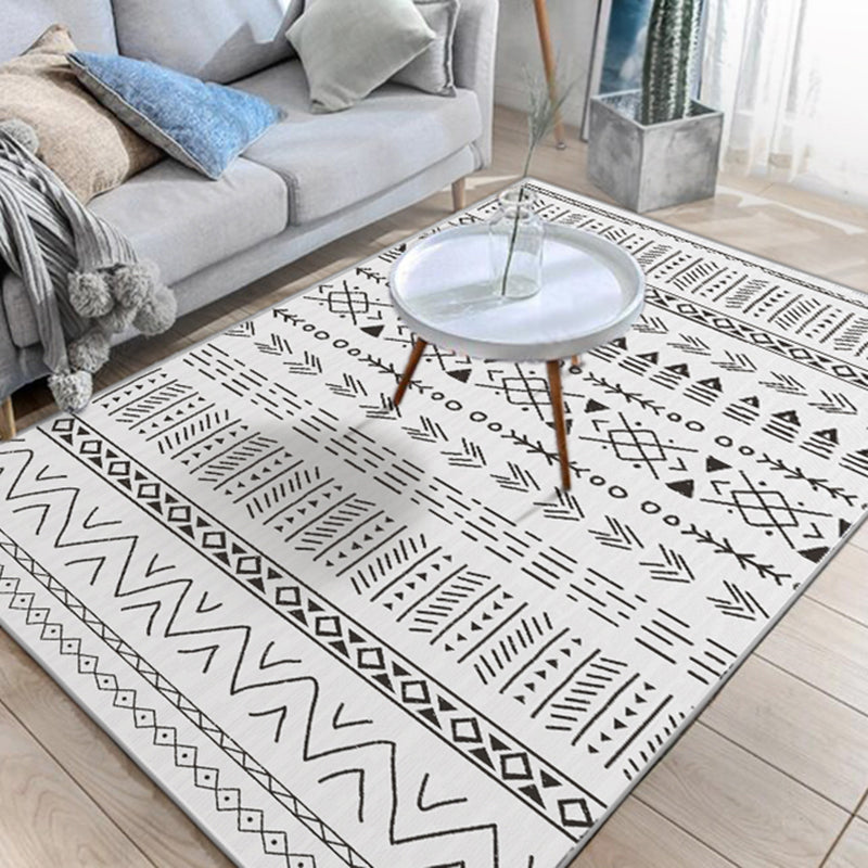 Vaste kleur Boheems binnen tapijt polyester tribaal patroon tapijt niet-slip rug tapijt voor woningdecoratie