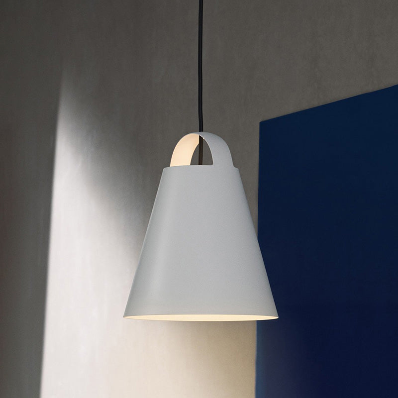 Modernist 1 Head Ceiling Light Black/White Trumpet Suspended Lighting Fixture with Metal Shade