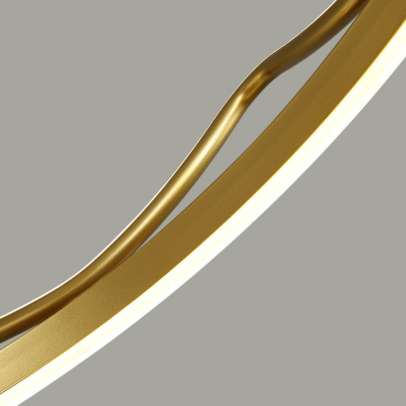 Ultra-modern Crown Pendant Lighting Fixtures Acrylic Hanging Lamp with Hanging Cord for Bedroom