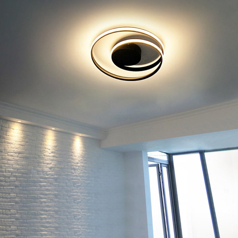 Metalen ringen semi-inbouwlamp moderne slaapkamer en woonkamer semi-inbouwlamp