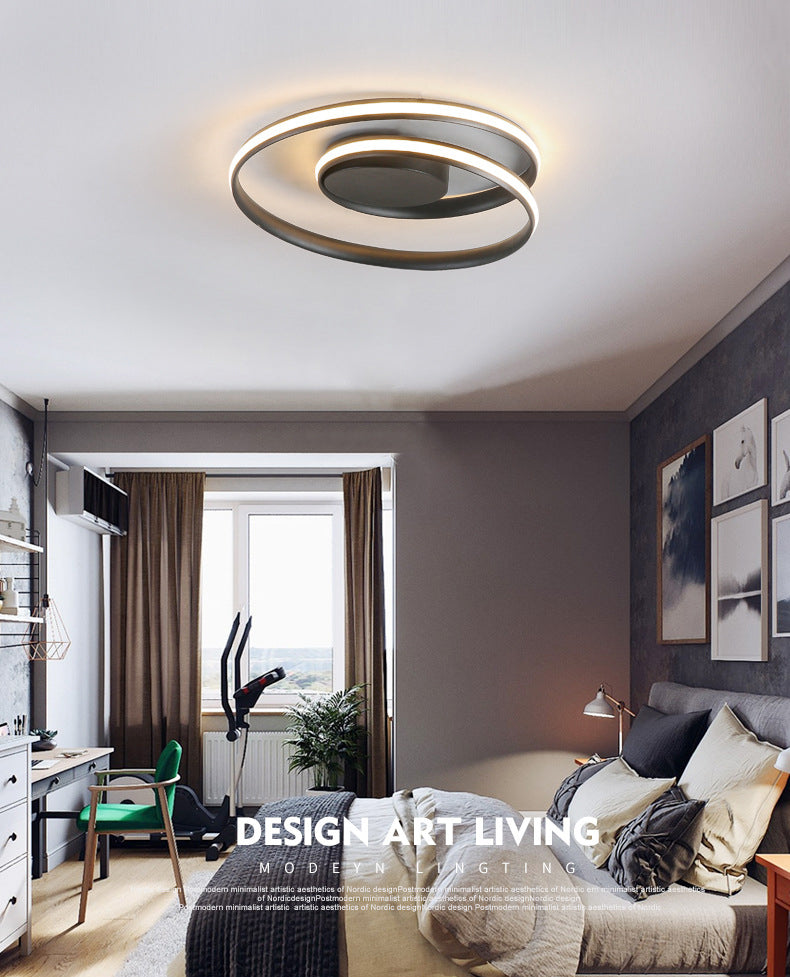 Metalen ringen semi-inbouwlamp moderne slaapkamer en woonkamer semi-inbouwlamp