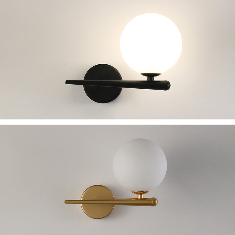 Modern Minimalist Style Global Wall Lighting Fixtures 1 Light Sconce with Glass Shade