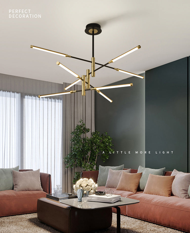 Acrylic Multi-Tier Ceiling Pendant Light Minimalistic LED Chandelier Lighting Fixture