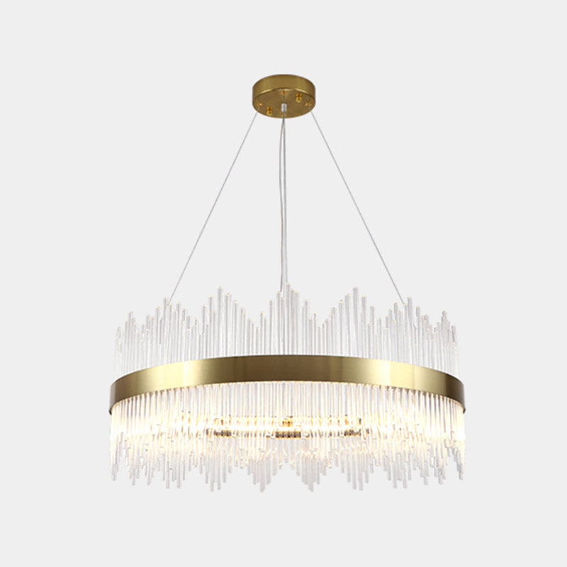 Lampada il lampadario circolare Light Segnalizzazione moderna Simplicity Crystal Crystal Ciondolo per il ristorante
