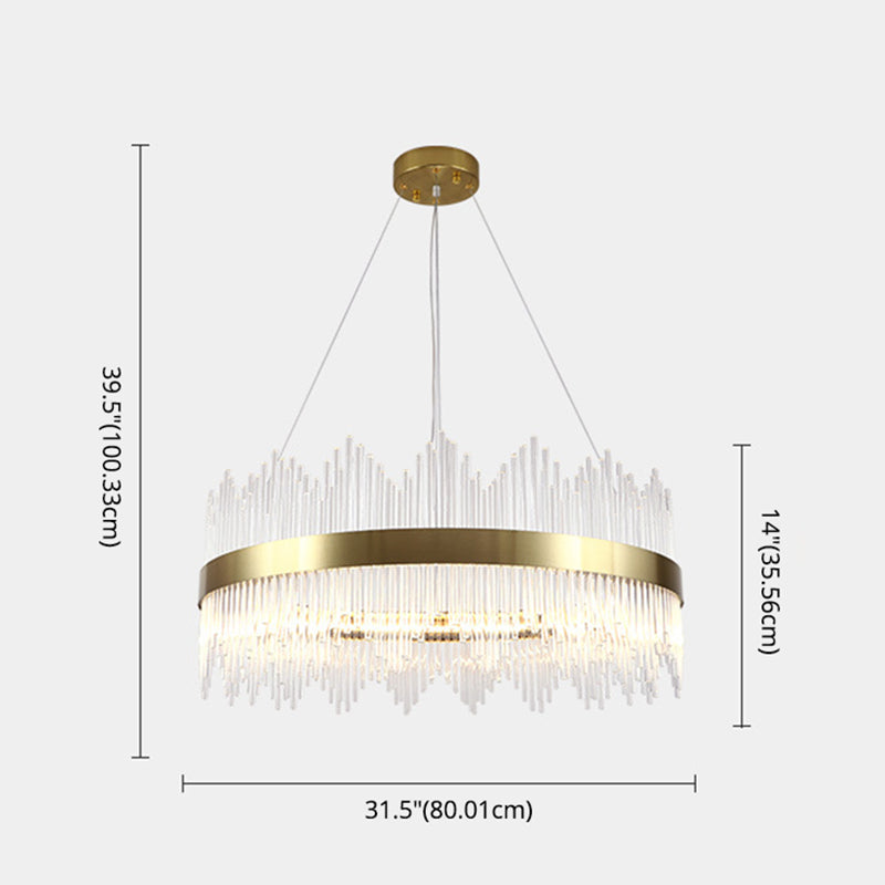 Lampada il lampadario circolare Light Segnalizzazione moderna Simplicity Crystal Crystal Ciondolo per il ristorante