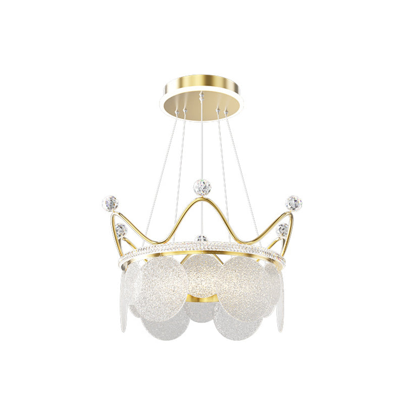 Contemporary Crown Chandelier Lights Crystal Pendant Ceiling Lights for Living Room