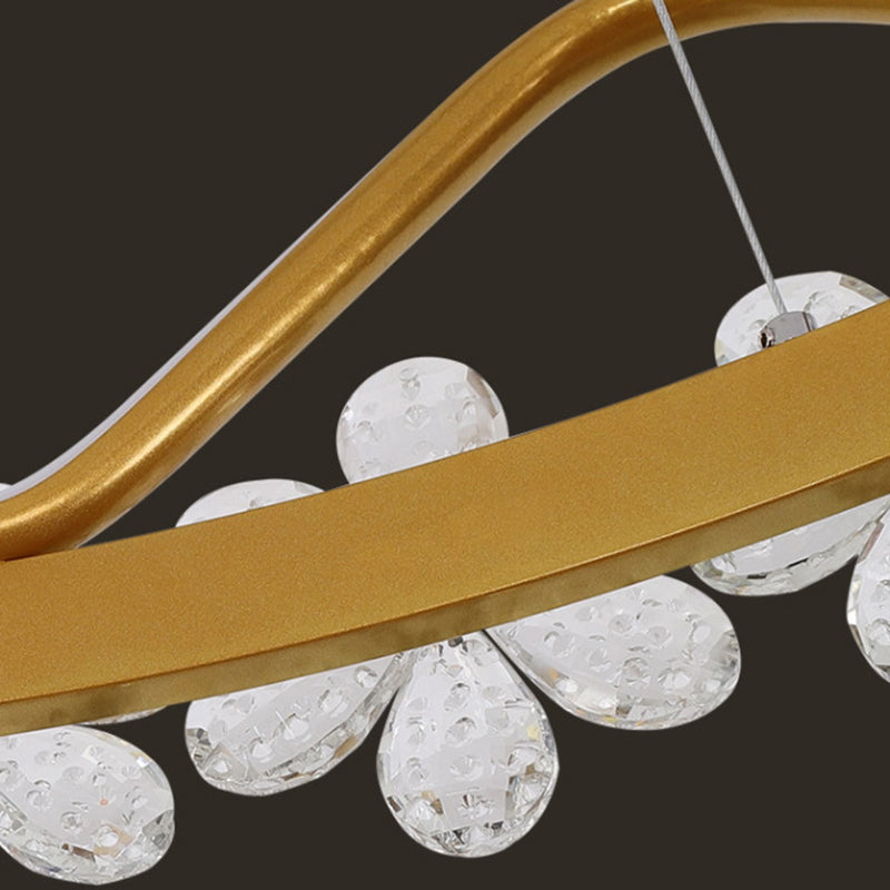 Contemporary Crown Chandelier Lights Crystal Pendant Ceiling Lights for Living Room