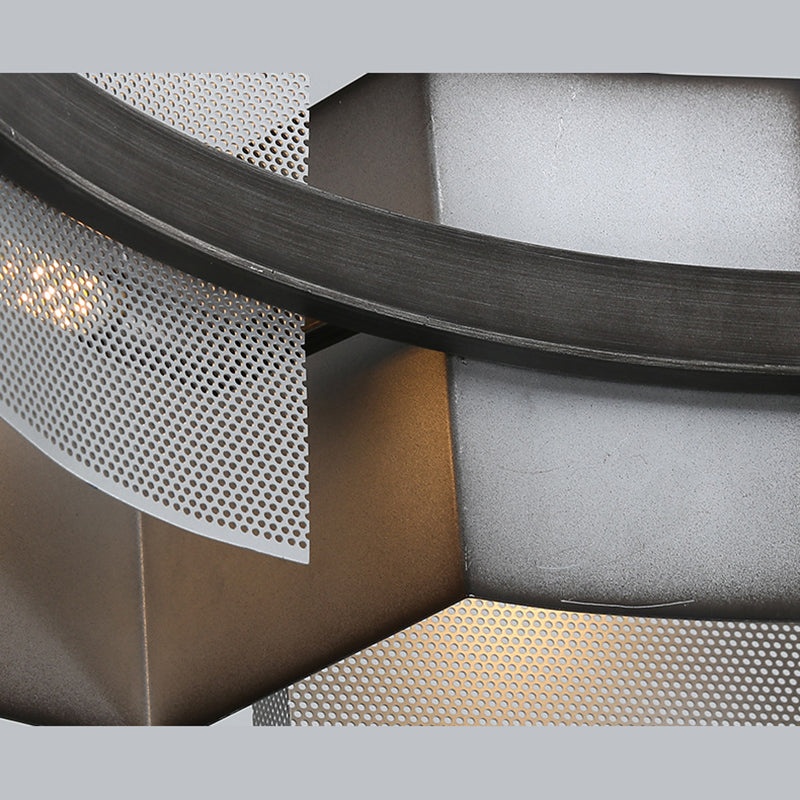 Living Room Pendant Light Kit Minimal Black Chandelier Lighting with Circle Metal Shade