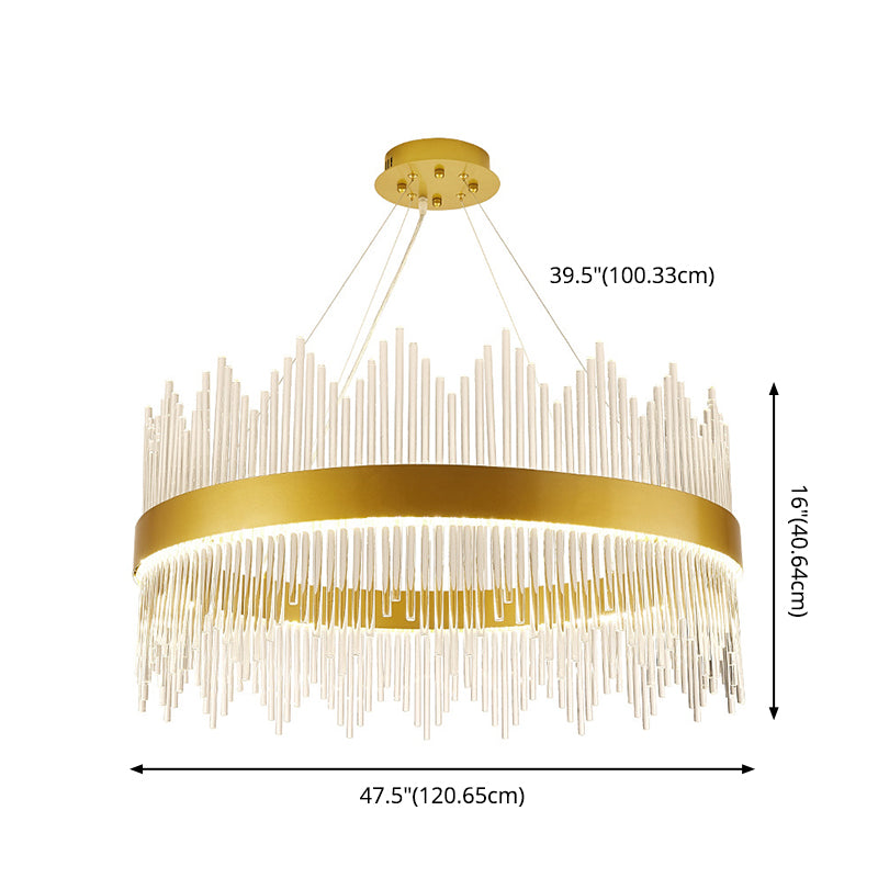 Lampada il lampadario circolare Light Segnalizzazione moderna Simplicity Crystal Crystal Ciondolo per il ristorante