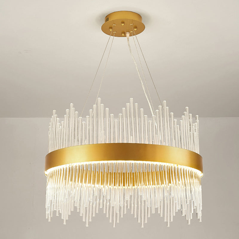 Lampada il lampadario circolare Light Segnalizzazione moderna Simplicity Crystal Crystal Ciondolo per il ristorante