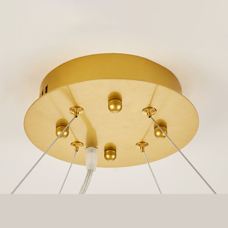 Lampada il lampadario circolare Light Segnalizzazione moderna Simplicity Crystal Crystal Ciondolo per il ristorante