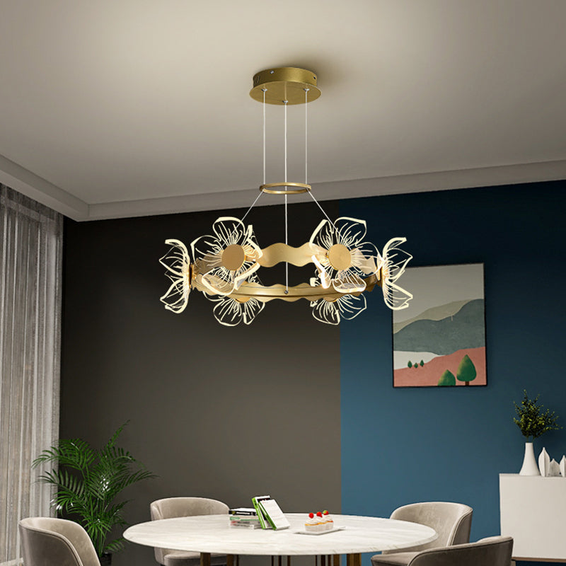 LED Chandelier Light Fixture Modern Simplicity Acrylic Pendant Lighting for Restaurant