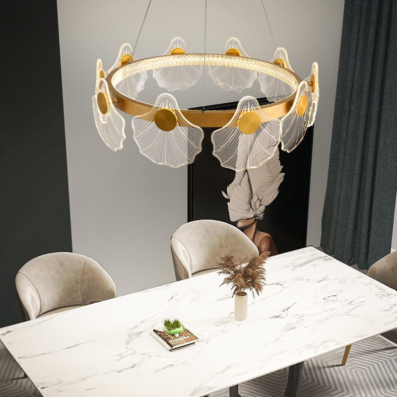 LED Chandelier Light Fixture Modern Simplicity Acrylic Pendant Lighting for Restaurant