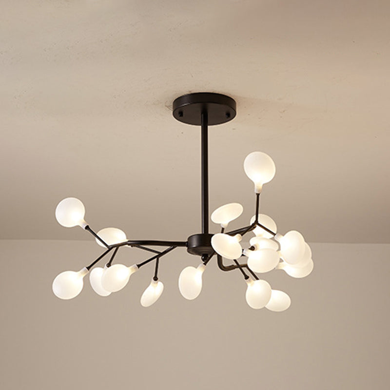 Luz de lámpara de lámpara en forma de hojas Iluminación de colgante acrílico de diseñador moderno para restaurante