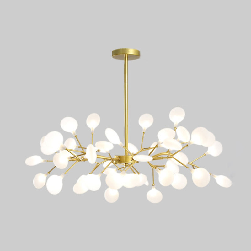 Luz de lámpara de lámpara en forma de hojas Iluminación de colgante acrílico de diseñador moderno para restaurante