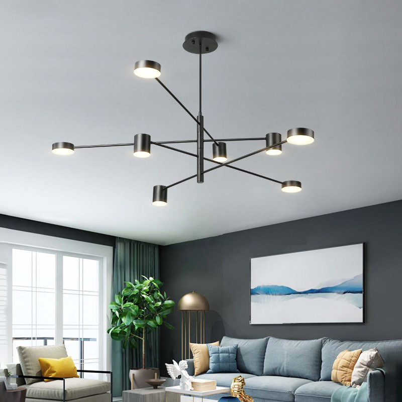 Lámpara de lámpara de starburst simplicidad moderna iluminación colgante acrílica para restaurante