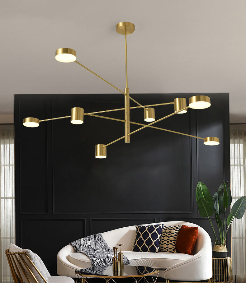 Lámpara de lámpara de starburst simplicidad moderna iluminación colgante acrílica para restaurante