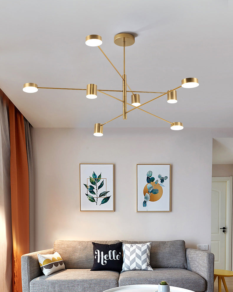 Lámpara de lámpara de starburst simplicidad moderna iluminación colgante acrílica para restaurante