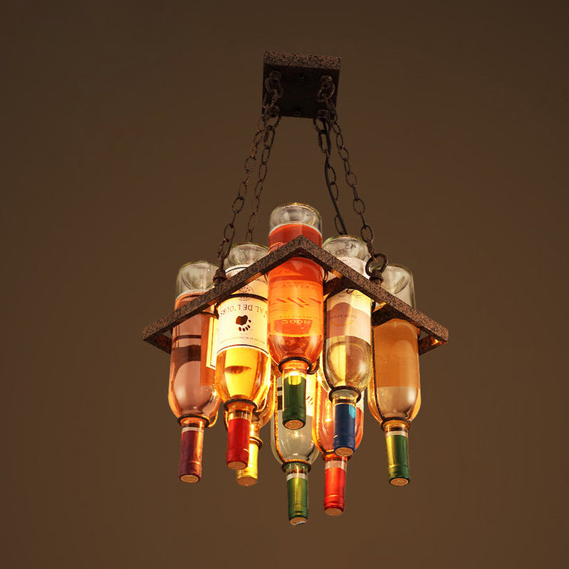Luz colgante de lámpara de vidrio de lámpara de estilo antiguo de color para barra