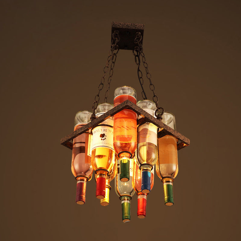 Colored Antique Style Chandelier Stained Glass Chandelier Pendant Light for Bar