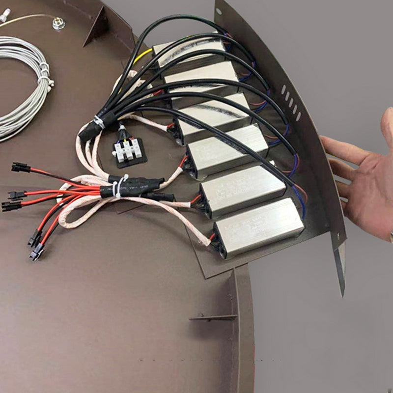 Luci a soffitto a 3 livelli a 3 livelli contemporanei lampadario in alluminio marrone in alluminio per soggiorno